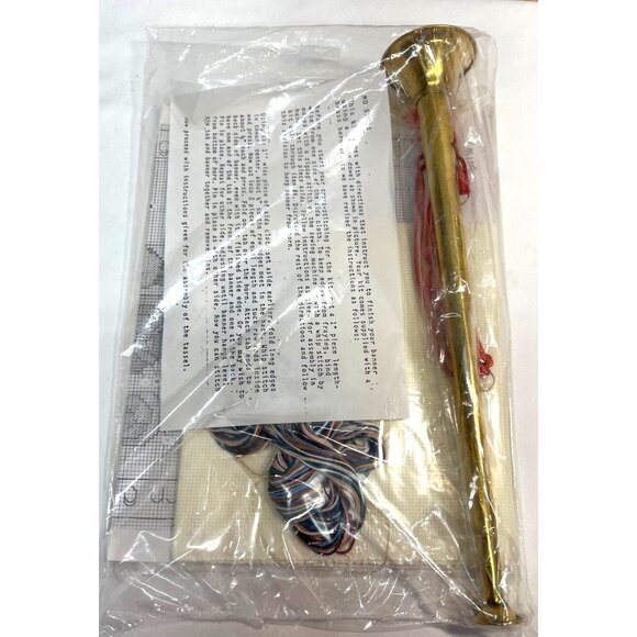 Dry Creek Designs Nativity Banner Cross Stitch Kit With Brass Horn Hanger - Picture 4 of 5